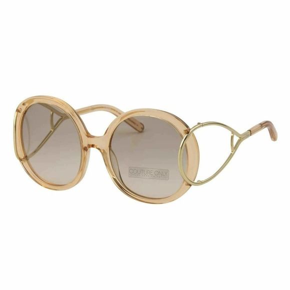 Chloé Accessories - Chloé Women Sunglasses CE-703-S-749 Round Gold-Beige Light Peach-Brown Lens